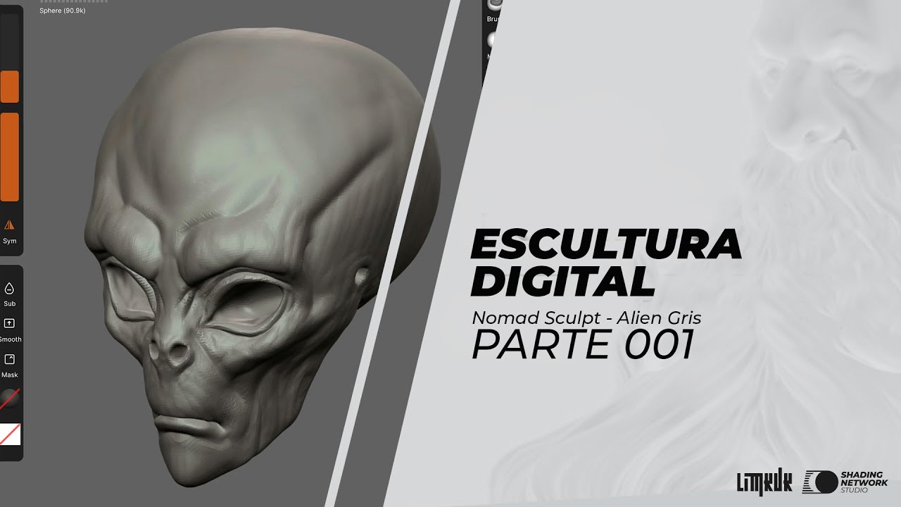 Escultura Digital - Nomad Sculpt - Alien Gris PT 001