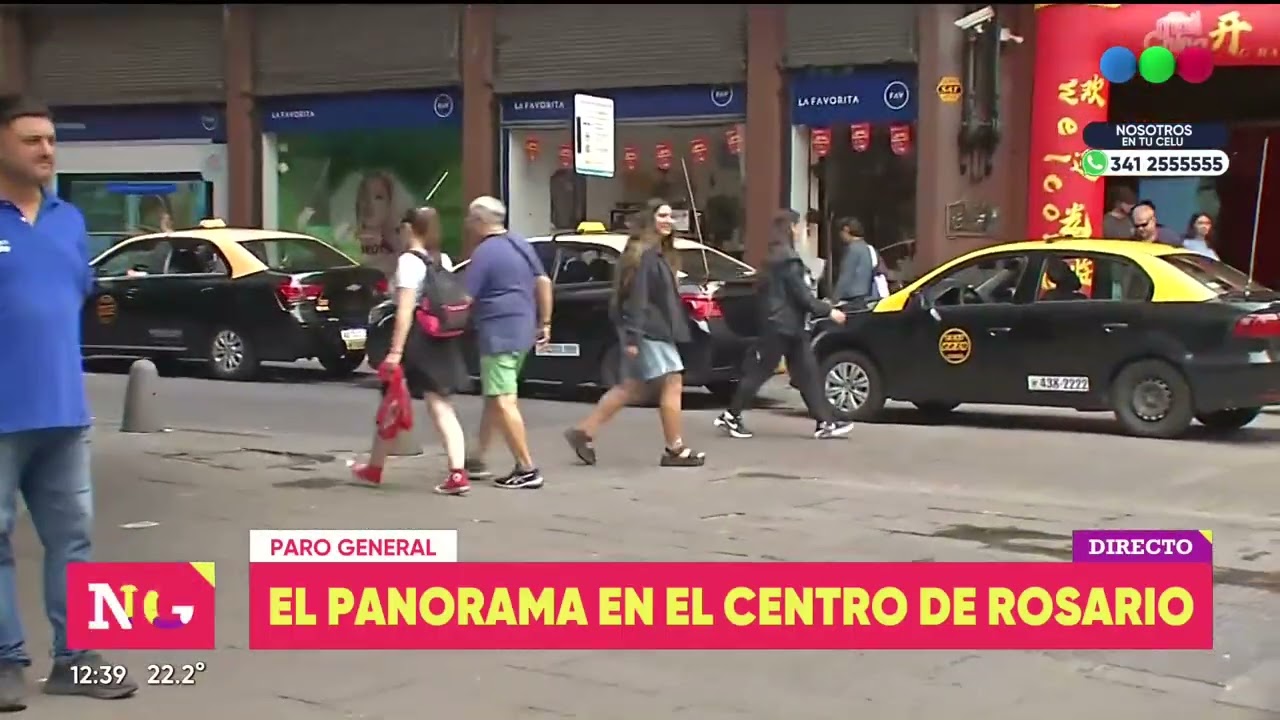 Panorama en la peatonal por paro general - TELEFE ROSARIO