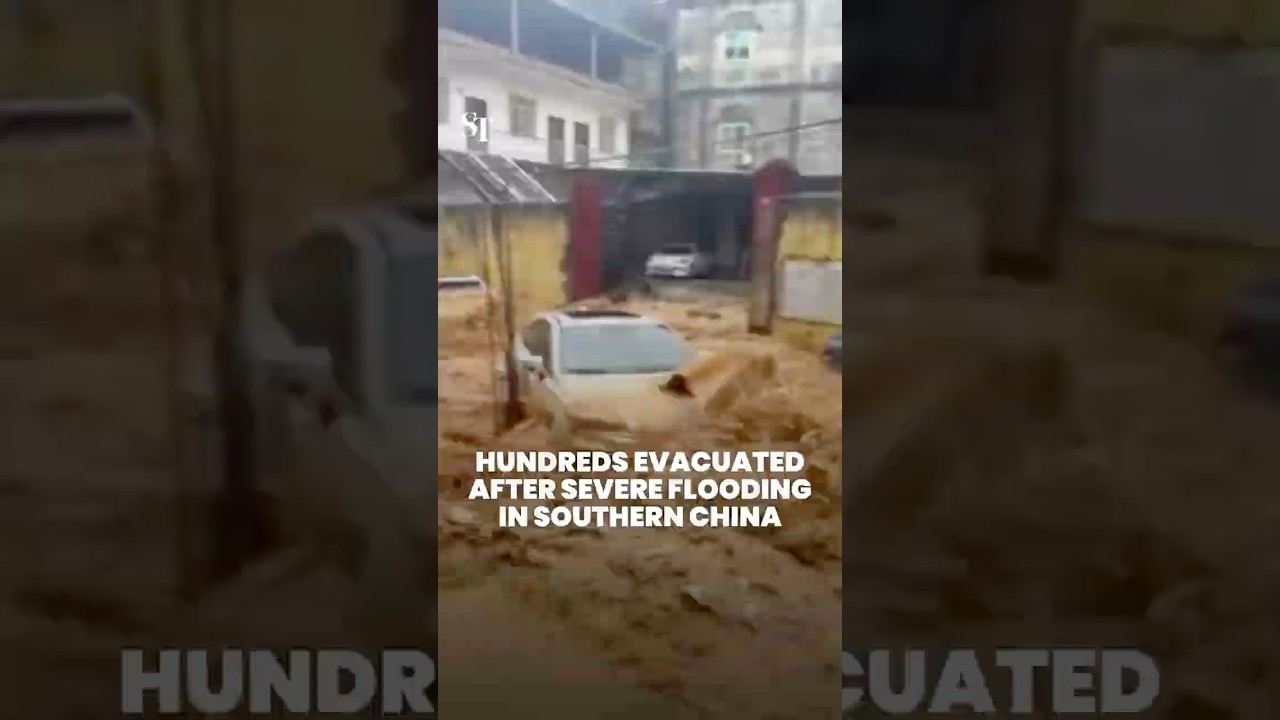 Severe flooding in Guangxi, China, after Typhoon Maysak makes landfall