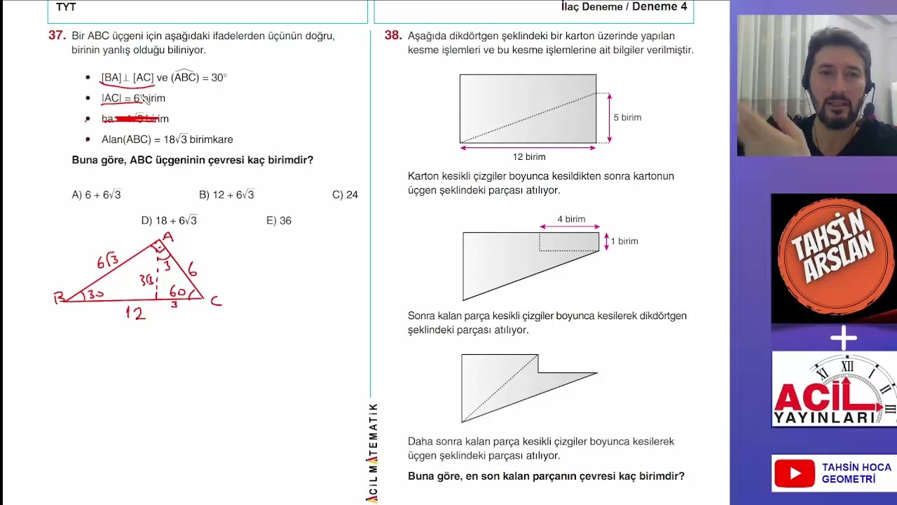 İLAÇ TYT DENEMESİ GEOMETRİ 4