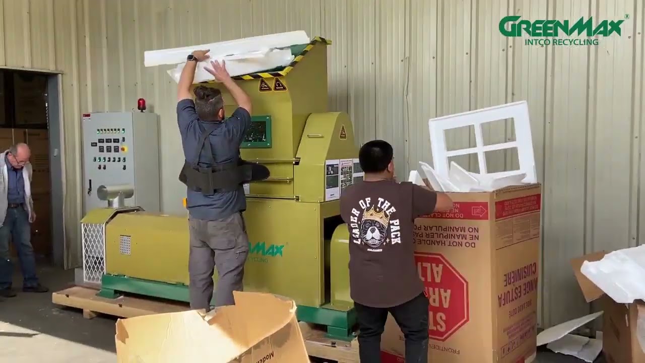 Compacteur &agrave; polystyr&egrave;ne &agrave; chaud M-C200 GREENMAX pour recycler par Entreprise d&rsquo;&eacute;lectrom&eacute;nager USA
