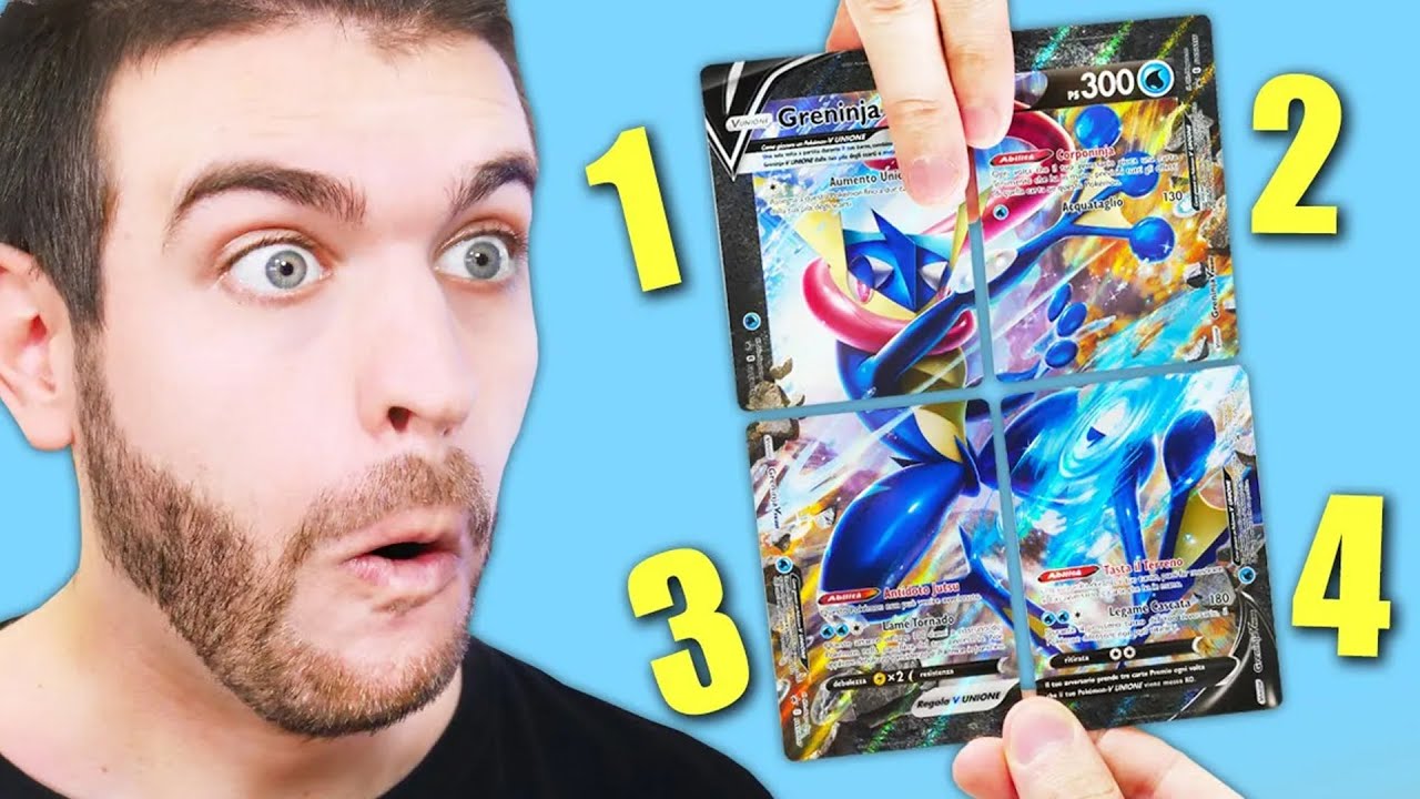 *4 CARTE UN POKEMON!* APRO LA COLLEZIONE SPECIALE GRENINJA-V UNIONE! - Pokémon TCG V UNION
