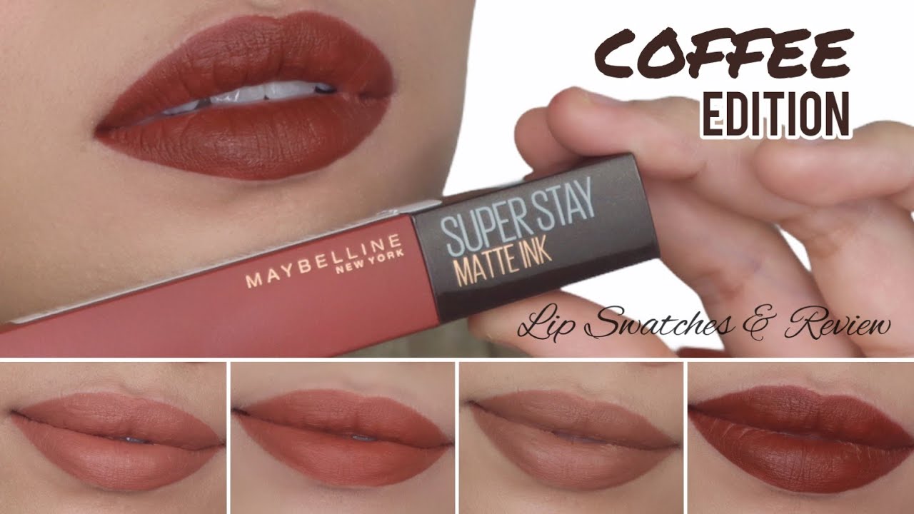Maybelline Superstay Matte Ink Coffee Edition | Свотчи и обзоры помады