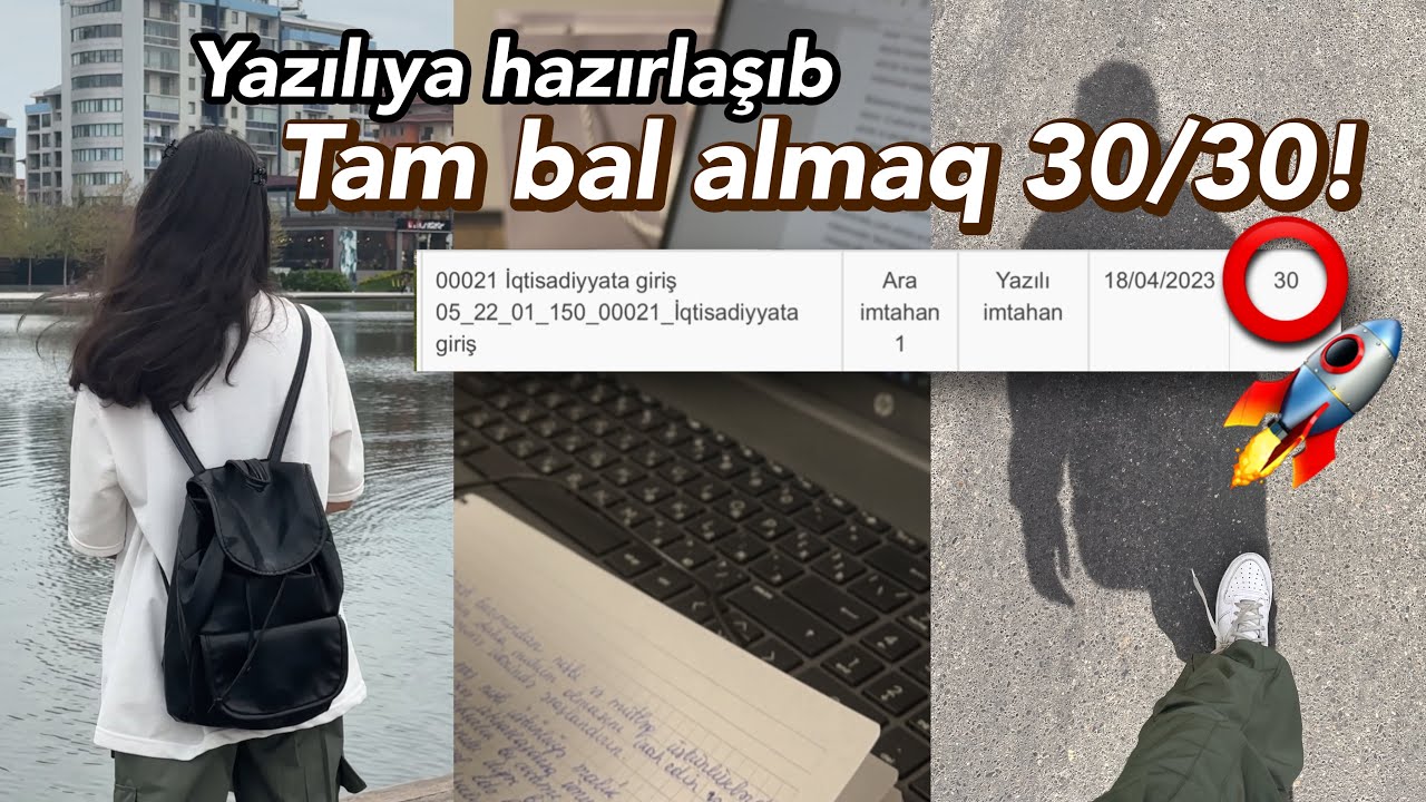 İMTAHAN VLOGU📝|| yazılı imtahan, imtahan sonrası gəzinti🏃🏻&zwj;♀️| Zarifellaa