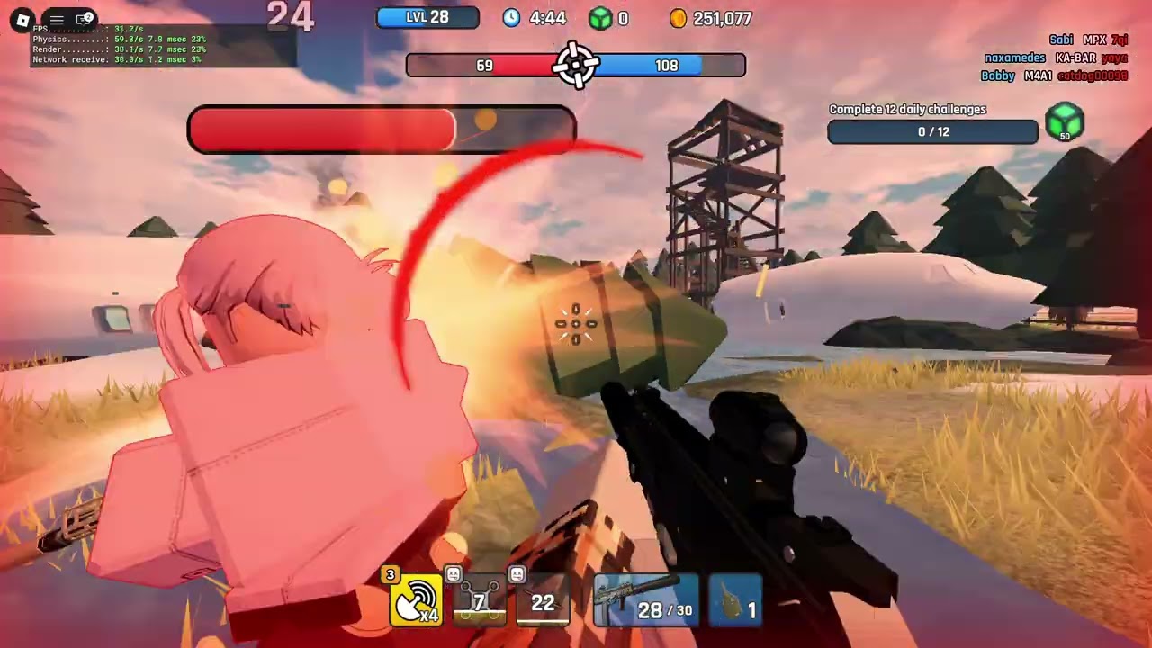 Computer DESKTOP-RUE14T1 Roblox Combat Arena HandCam Gameplay #1