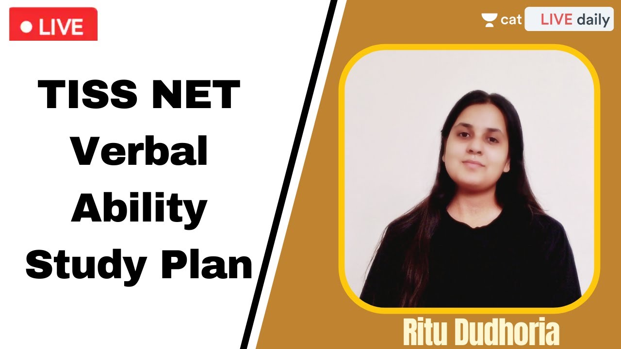 TISS NET Verbal Ability Study Plan l CAT 2021 l Ritu Dudhoria