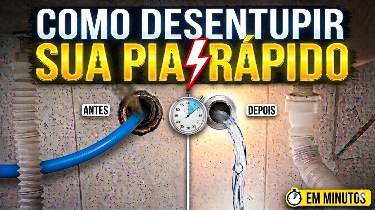 COMO DESENTUPIR PIA EM 2 MINUTOS sem nenhum produto!
