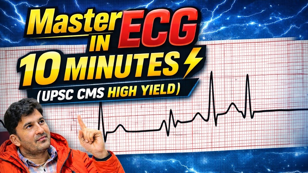 🫀 Master ECG in just 10 minutes | UPSC CMS 2026 expected 240 MCQs Series