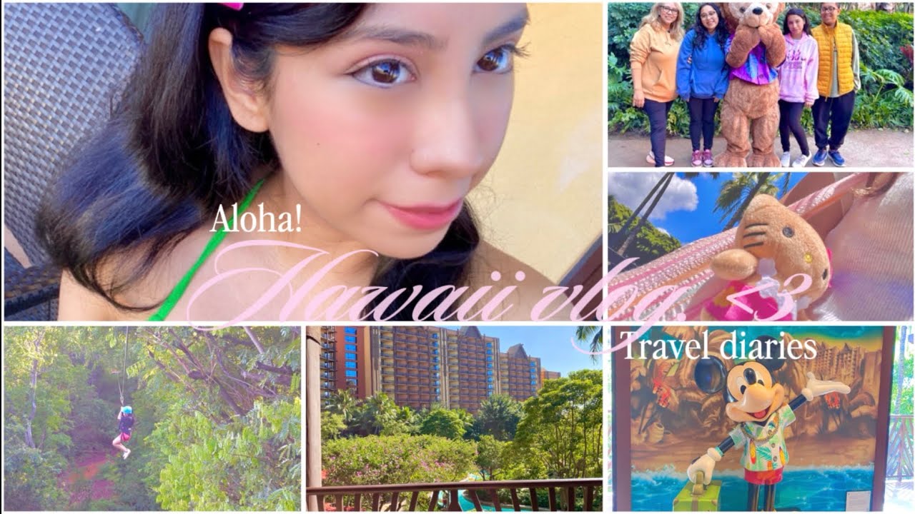  Hawaii Vlog 🌸🌴  ▶︎ Beach days, zipling, Disney Aluani , food diaries, luau, shopping, etc ꨄ