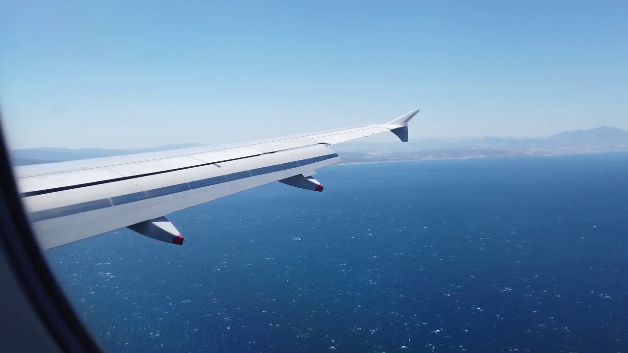 Airbus A320 Aborted landing at Gibraltar | window seat view
