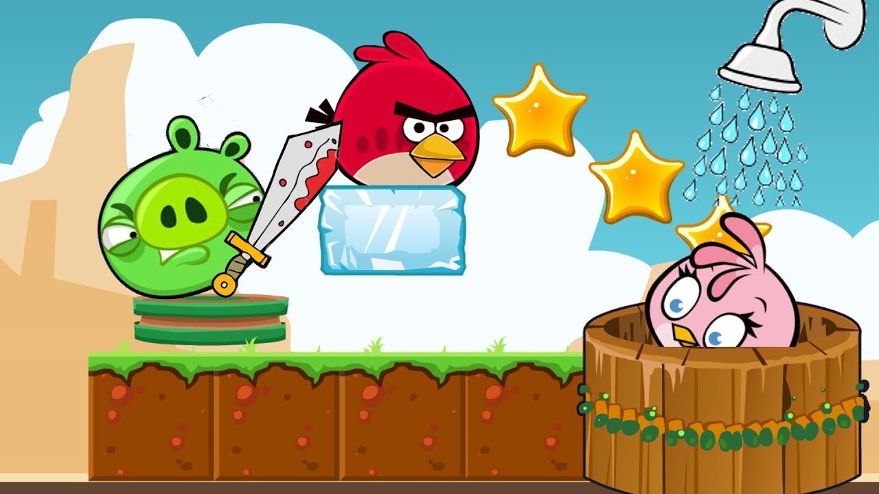 Angry Birds Take A Shower 2 - HELP STELLA TAKE WATER WELL FROM BAD PIGGIES!