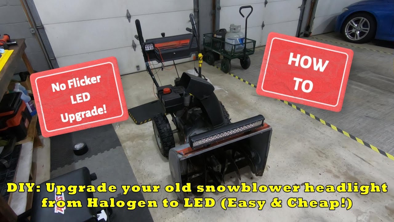 DIY: Upgrade Your Old Snowblower Headlight from Halogen to LED (Easy & Cheap!)