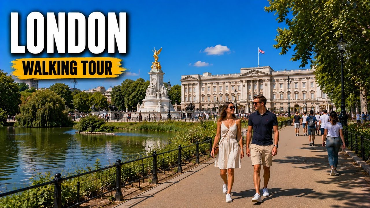 London Walking Tour: St James's Park in Stunning 4K