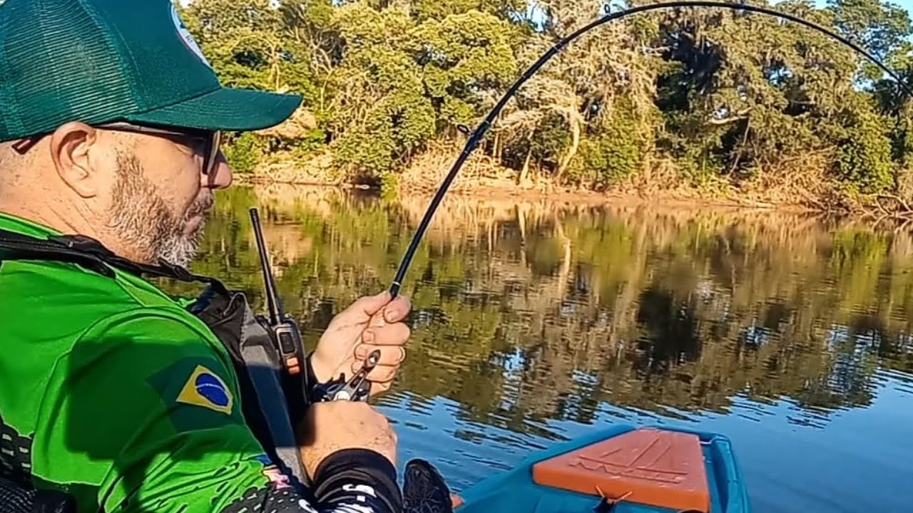 Pescaria de caiaque no rio cai acessando pela 386.