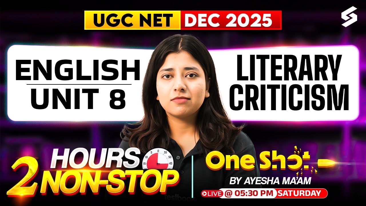 UGC NET English Literature Classes 2025 | Literary Criticism UGC NET English By Ayesha Mam