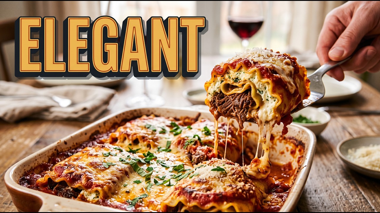 Braised Short Rib Lasagna Rollups | So Tender and Flavorful