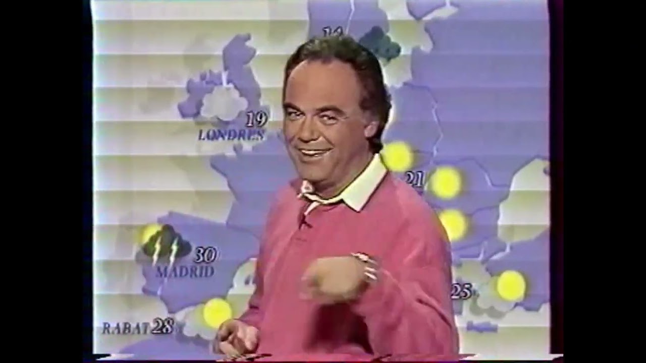 Météo de Laurent Cabrol sur Antenne 2 en 1990