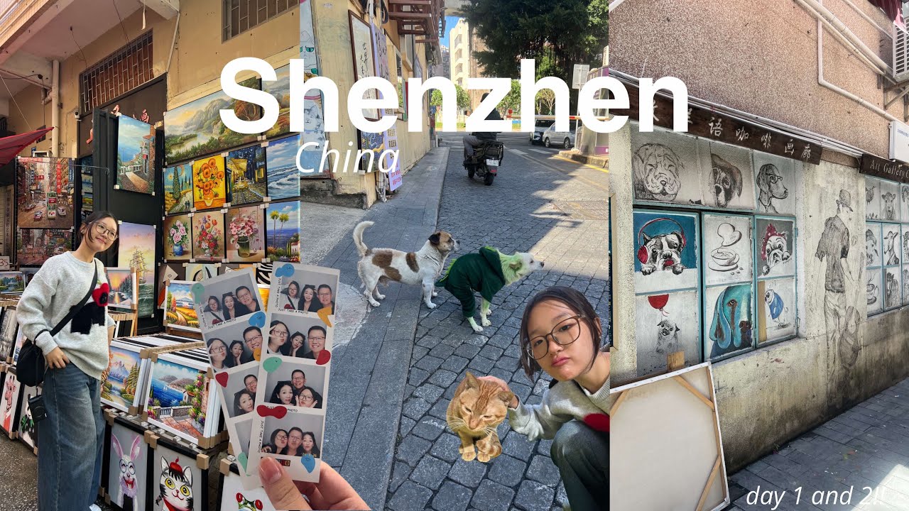 SHENZHEN VLOG! ( day 1 and 2 ) |  yummy food, art street, shopping and more! 🍚🛍️