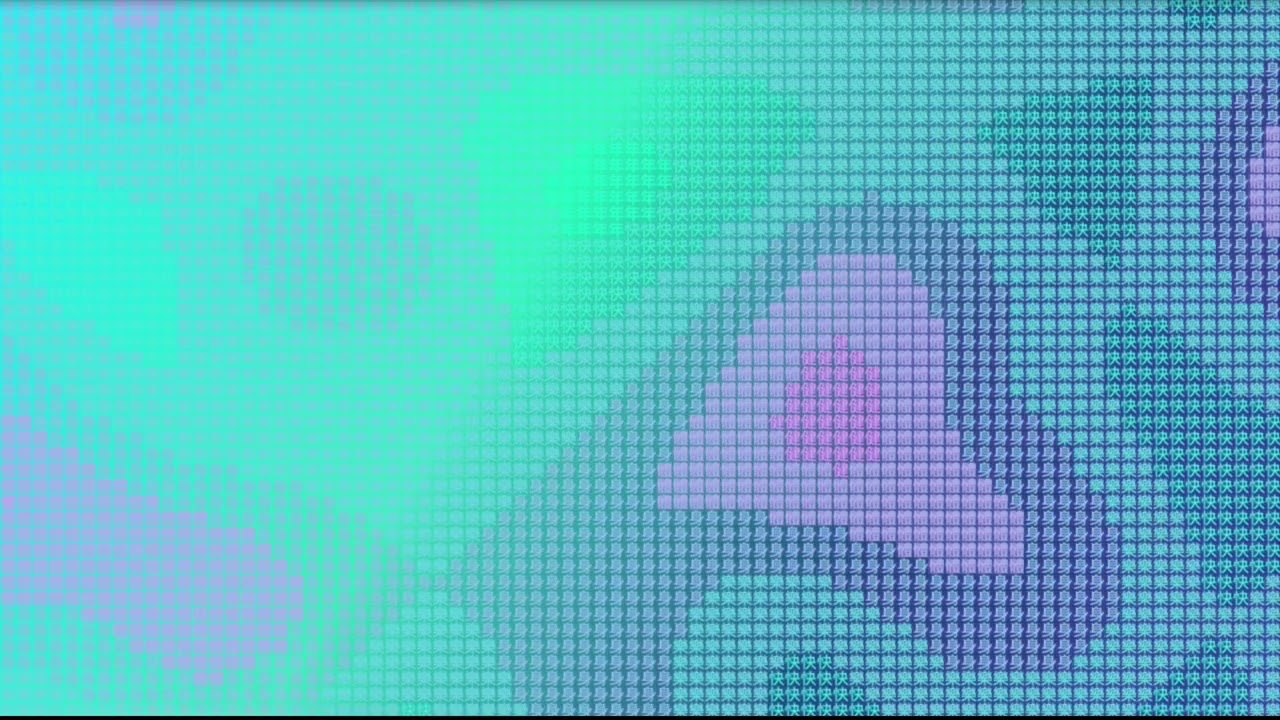 4K Neon Blue Height Map: 8 Lucky Chinese Characters! 🧧✨ #Shorts #4K #Screensaver