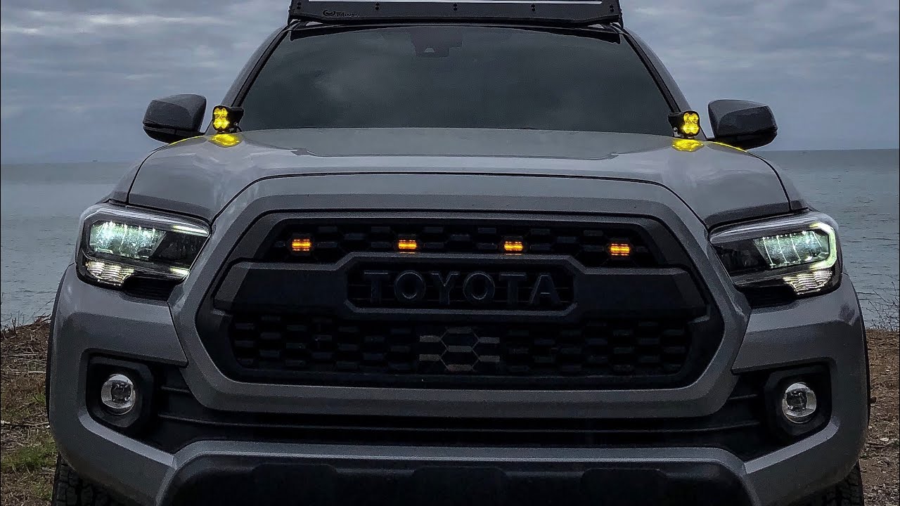 Baja Designs ditch lights on 3rd Gen Tacoma TRD OFF-Road!! 3,000+ Lumens!