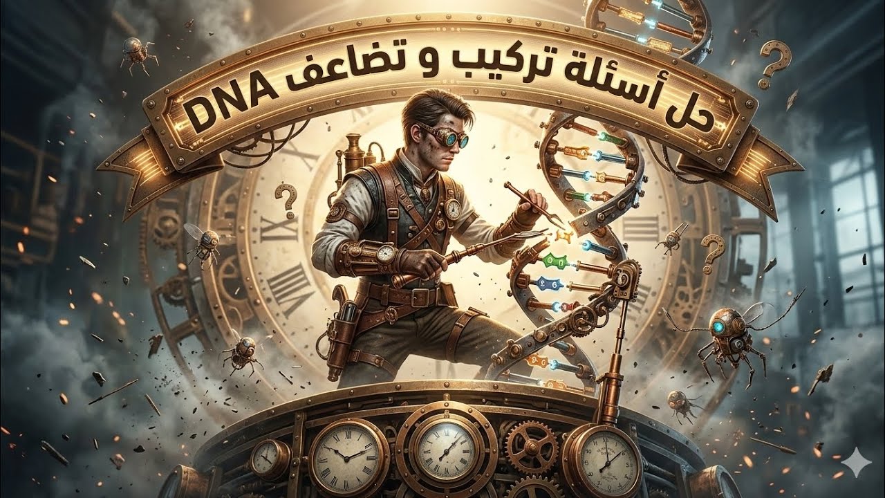 حل أسئلة تركيب و تضاعف DNA - أحياء تالتة ثانوي 2026