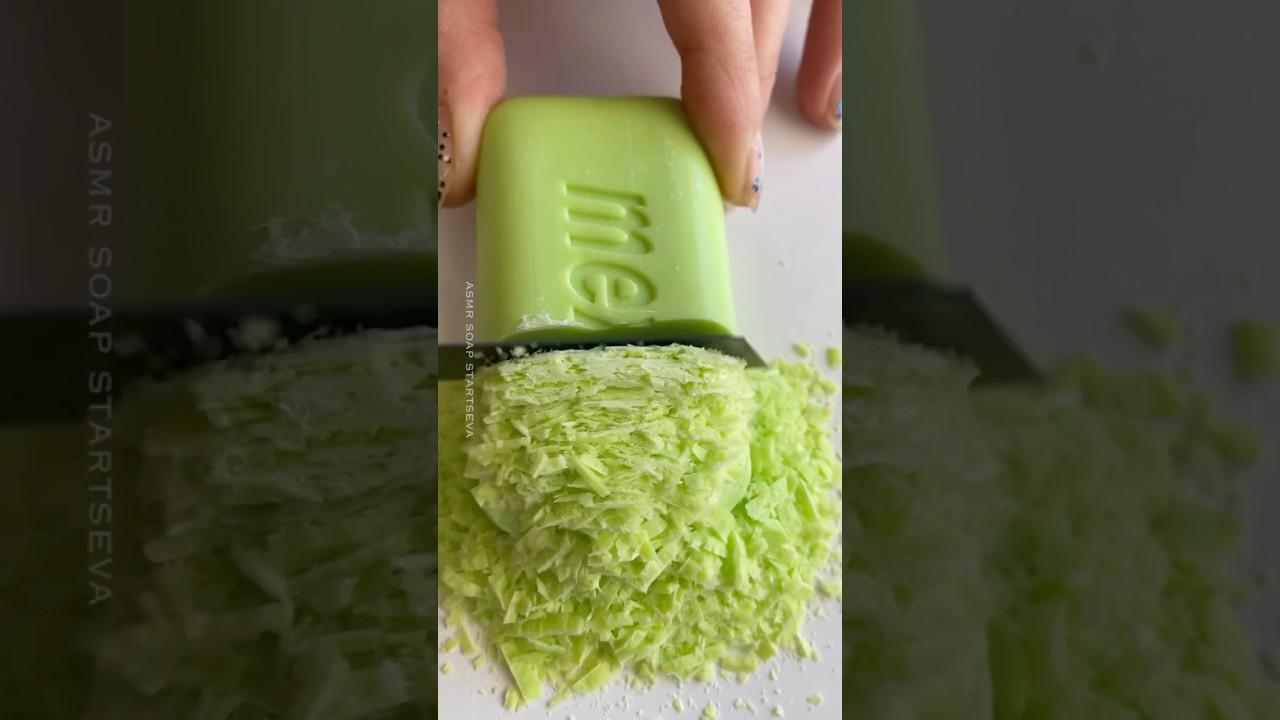 Carving very dry soap on the table. #asmrsoap #soapcarving #soapcutting