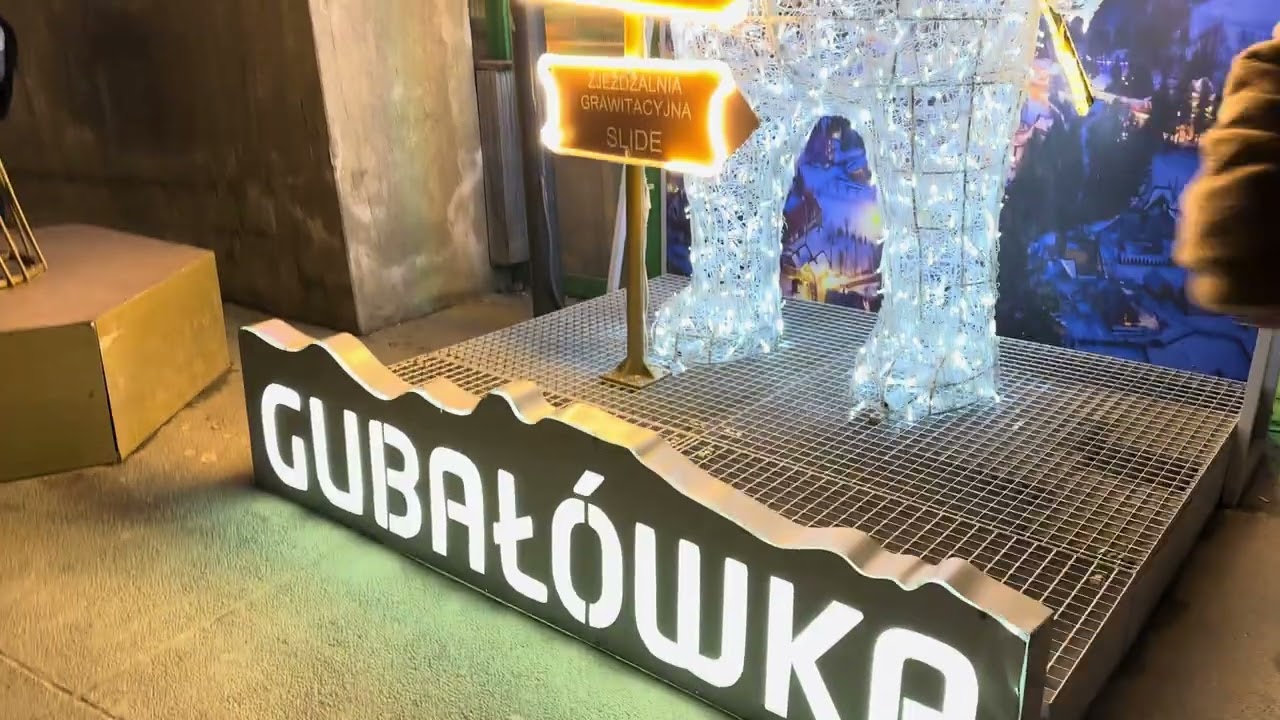 Gubał&oacute;wka wieczorem - kraina światła widok na nocne Zakopane 