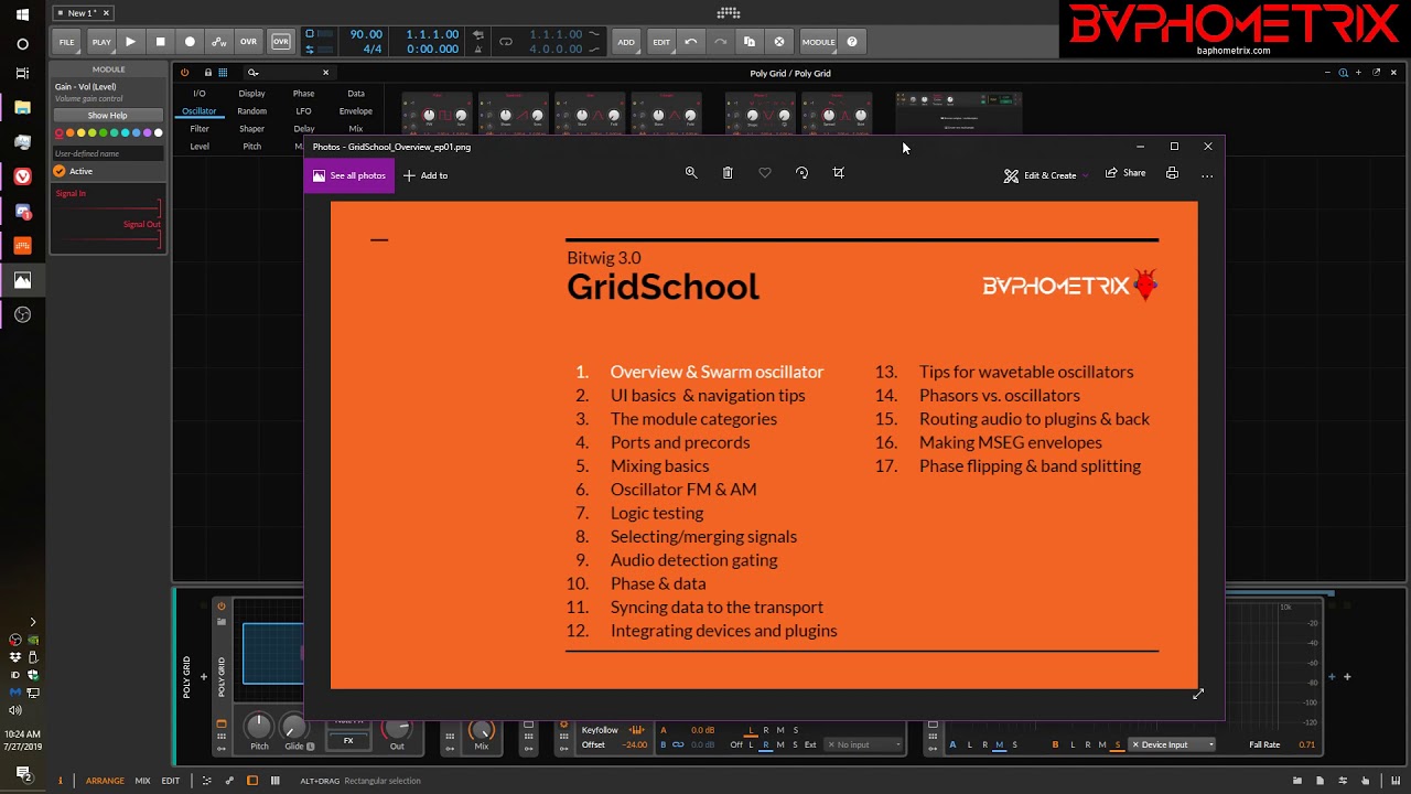 Bitwig Grid School 01 - Overview & the Swarm Oscillator