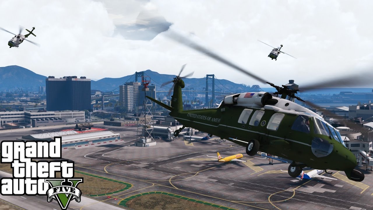 GTA 5 Presidential Mods Test Part 2|Flying The United States President On Marine One & Air Force One