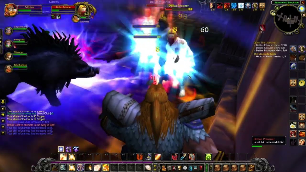 Classic WoW Stam/Spirt Paladin Low Level Dungeon Tanking Showcase
