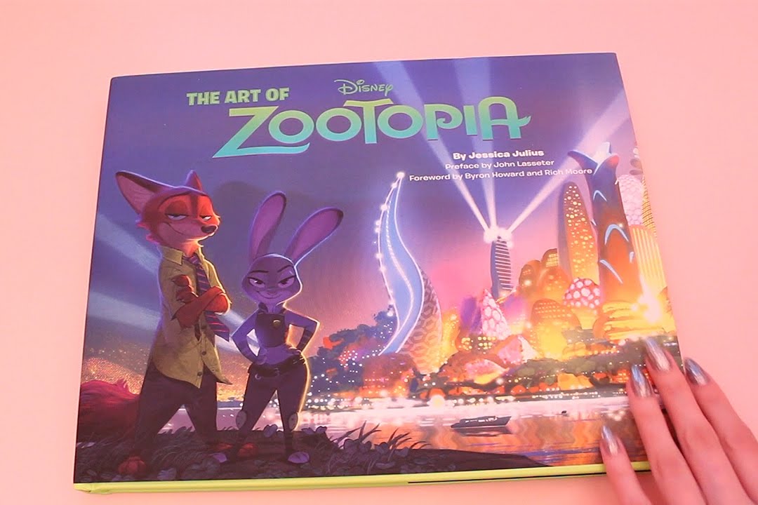 Exploring the Art of Zootopia Book (ASMR mostly whisper, page turning)