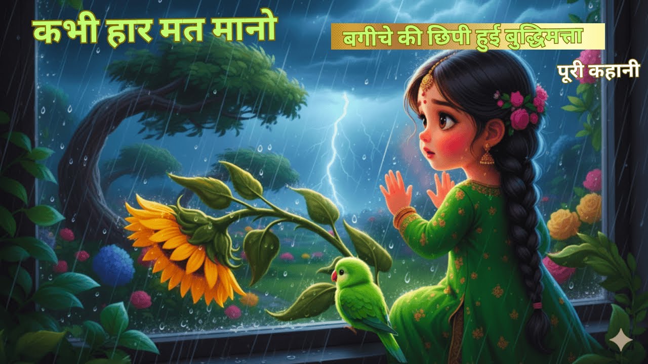 🌈 कभी हार मत मानो – बगीचे की छिपी हुई बुद्धिमत्ता 🌸 पूरी कहानी #hindikidsstory