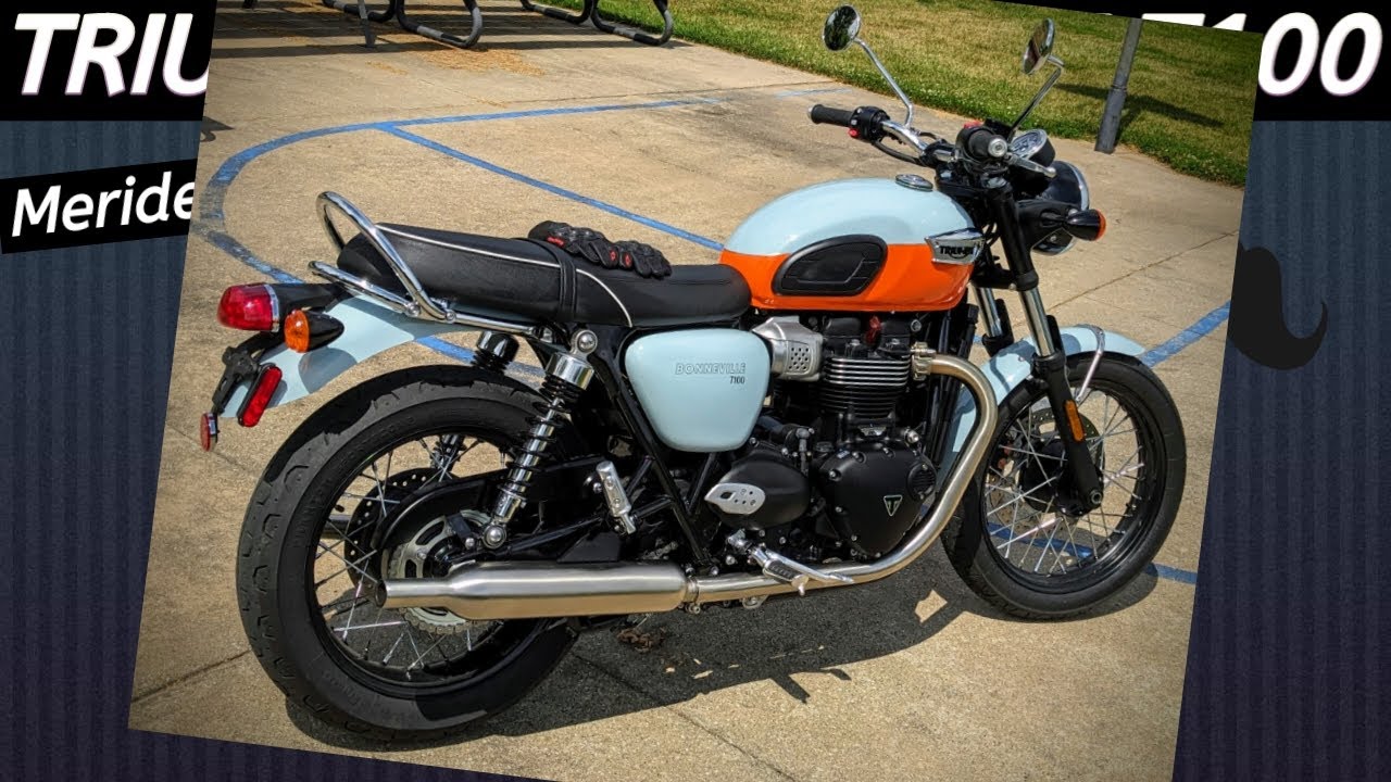 Meriden Blue over Tangerine Triumph T100 Bonneville - What a Beauty!