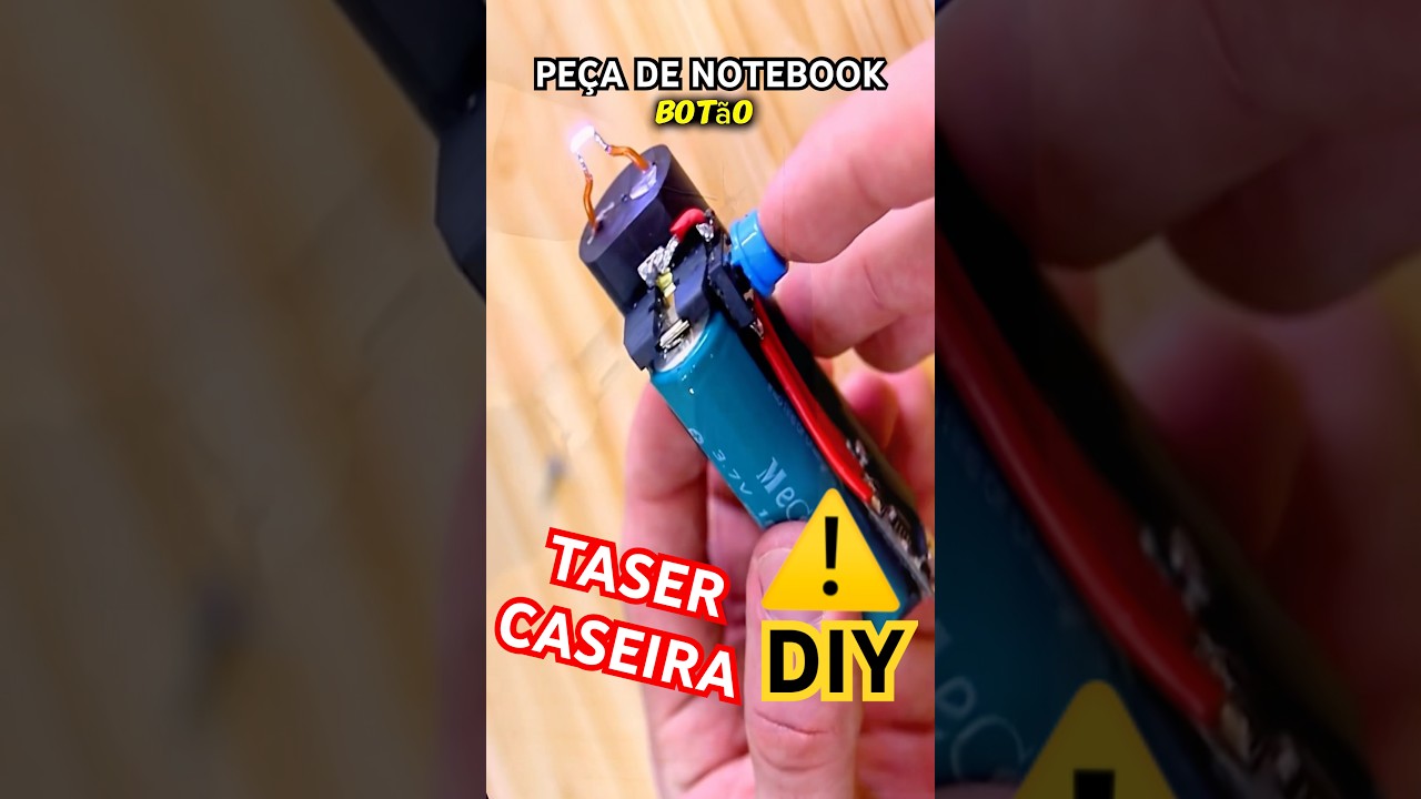 Circuito TASER com BATERIA de NOTEBOOK ⚡️ #circuit #DIY