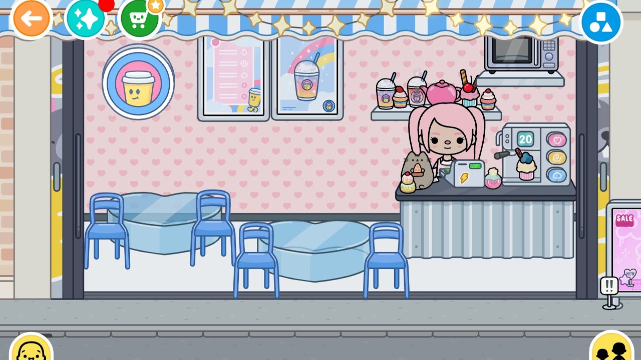Making a boba and cupcake 🧁 shop 🧋in the shopping mall.              :D