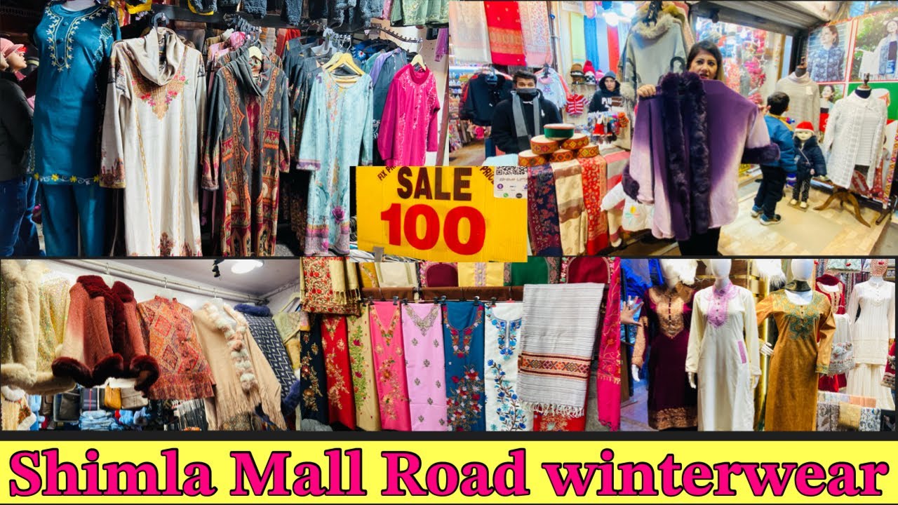 Shimla Mall Road 2025 winterwear collection starting ₹100 Kashmiri suits, woolen shawls sale😱