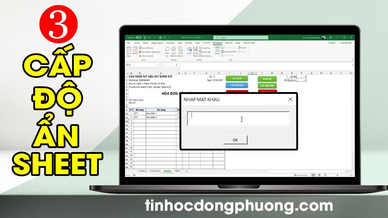 Hướng dẫn 3 CẤP ĐỘ ẨN SHEET TRONG EXCEL MÀ DÂN VĂN PHÒNG CẦN BIẾT