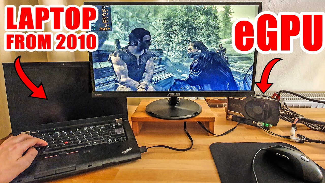 Budget external eGPU guide on 10 year old laptop with 8 games tested