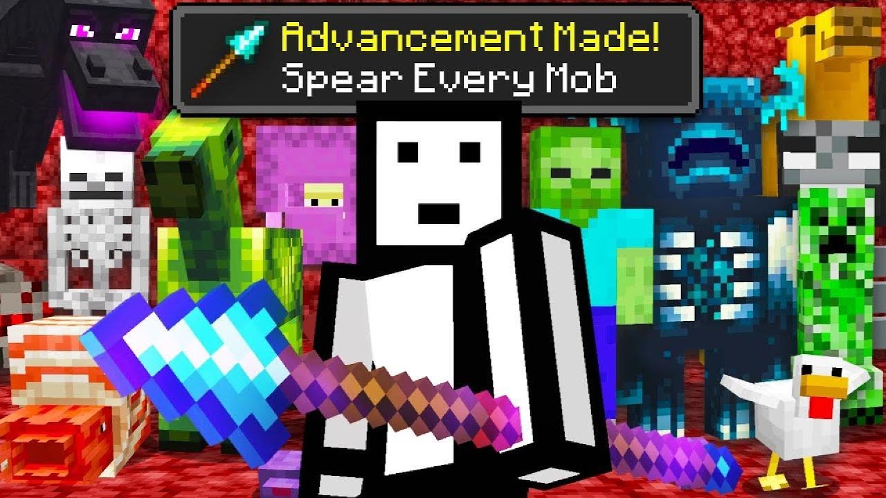 Tôi Đã Tiêu Diệt MỌI Mob Bằng GIÁO Trong Minecraft Hardcore!