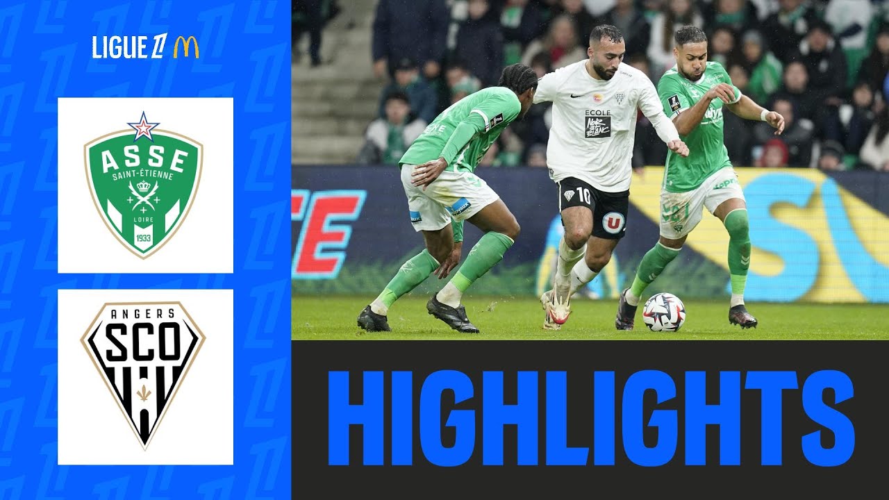 Match SPECTACULAIRE, St-Étienne CÈDE contre Angers | 23ème journée - Ligue 1 McDonald's 24/25