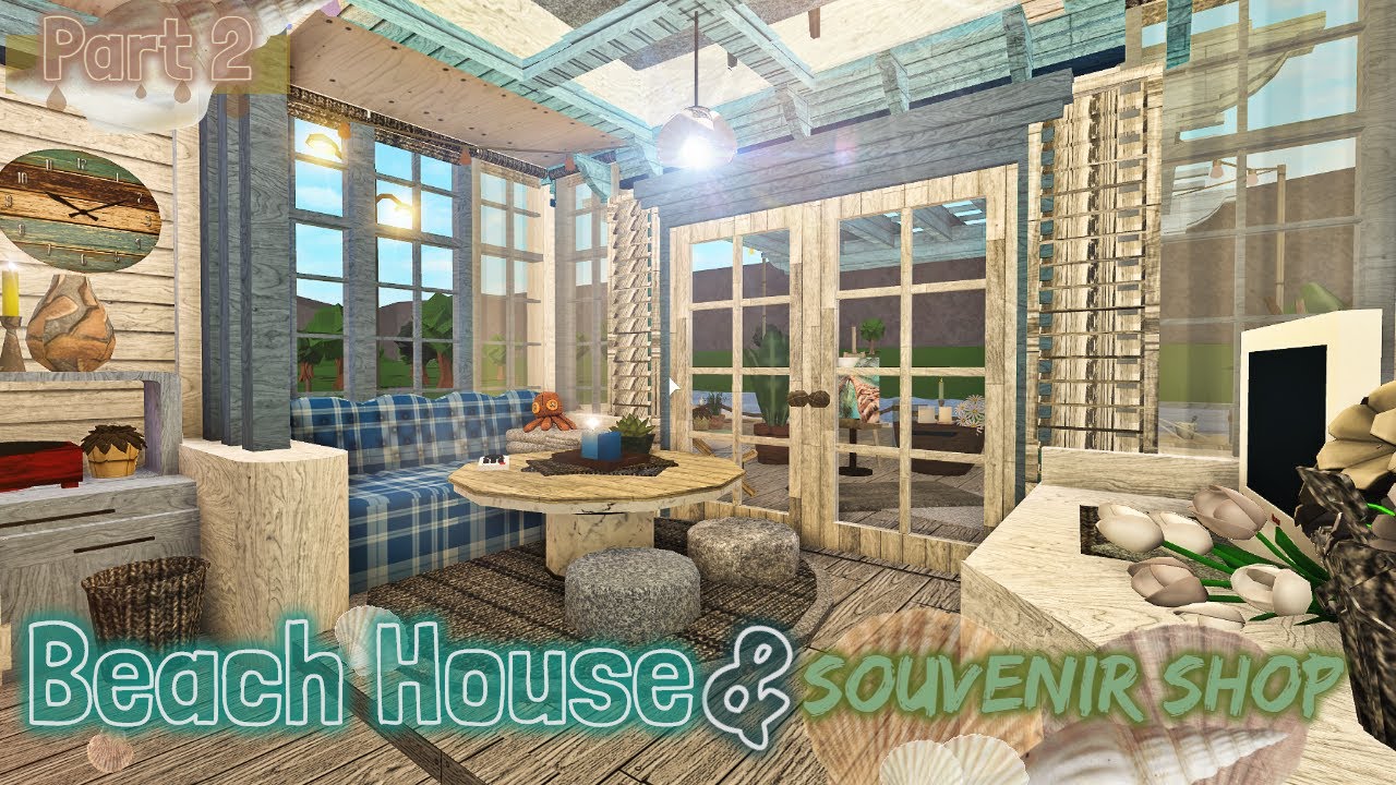 Beach House & Souvenir Shop , Gift Shop Part2 (2/3) | House Build | Bloxburg ROBLOX