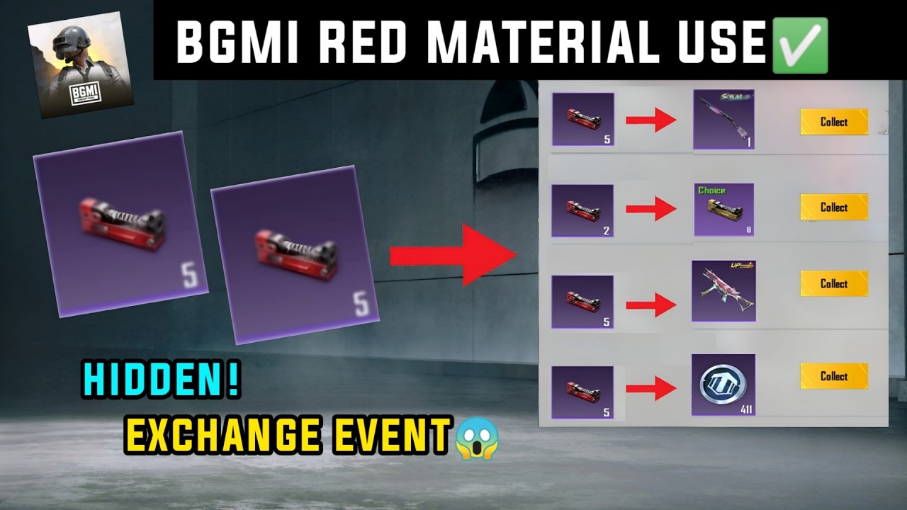 RED MATERIAL USE IN BGMI / HOW TO GET FREE RED MATERIAL IN BGMI PUBG / RED MATERIAL IN BGMI KYA HAI
