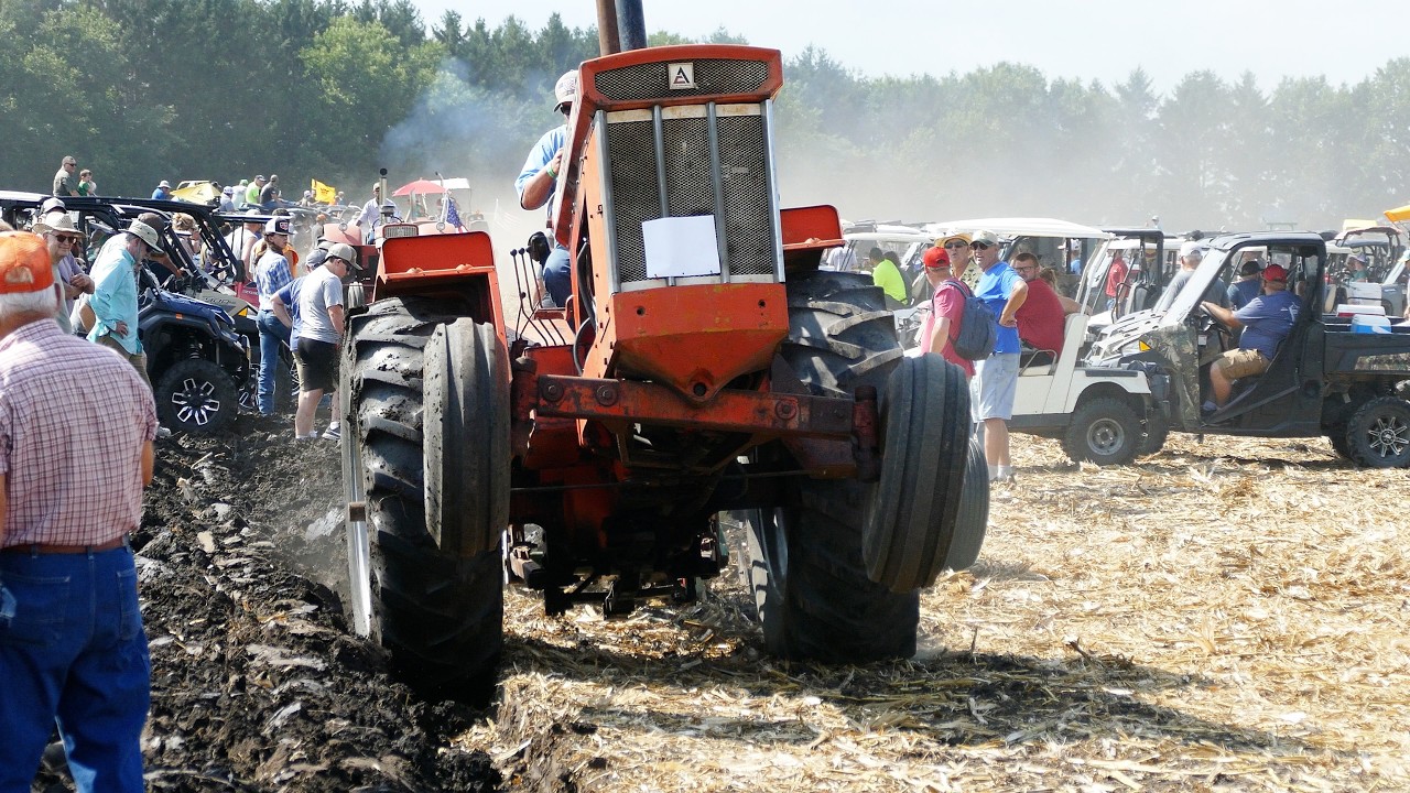 Powerfull Tractors in The Field Plowing