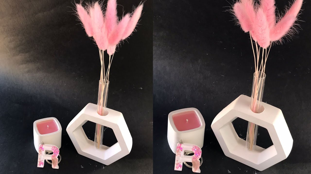 تعليم الريزن - تعليم الشموع - تعليم الكونكريت - فازة من الجبس - حروف ريزن -  صناعة الشموع المعطرة