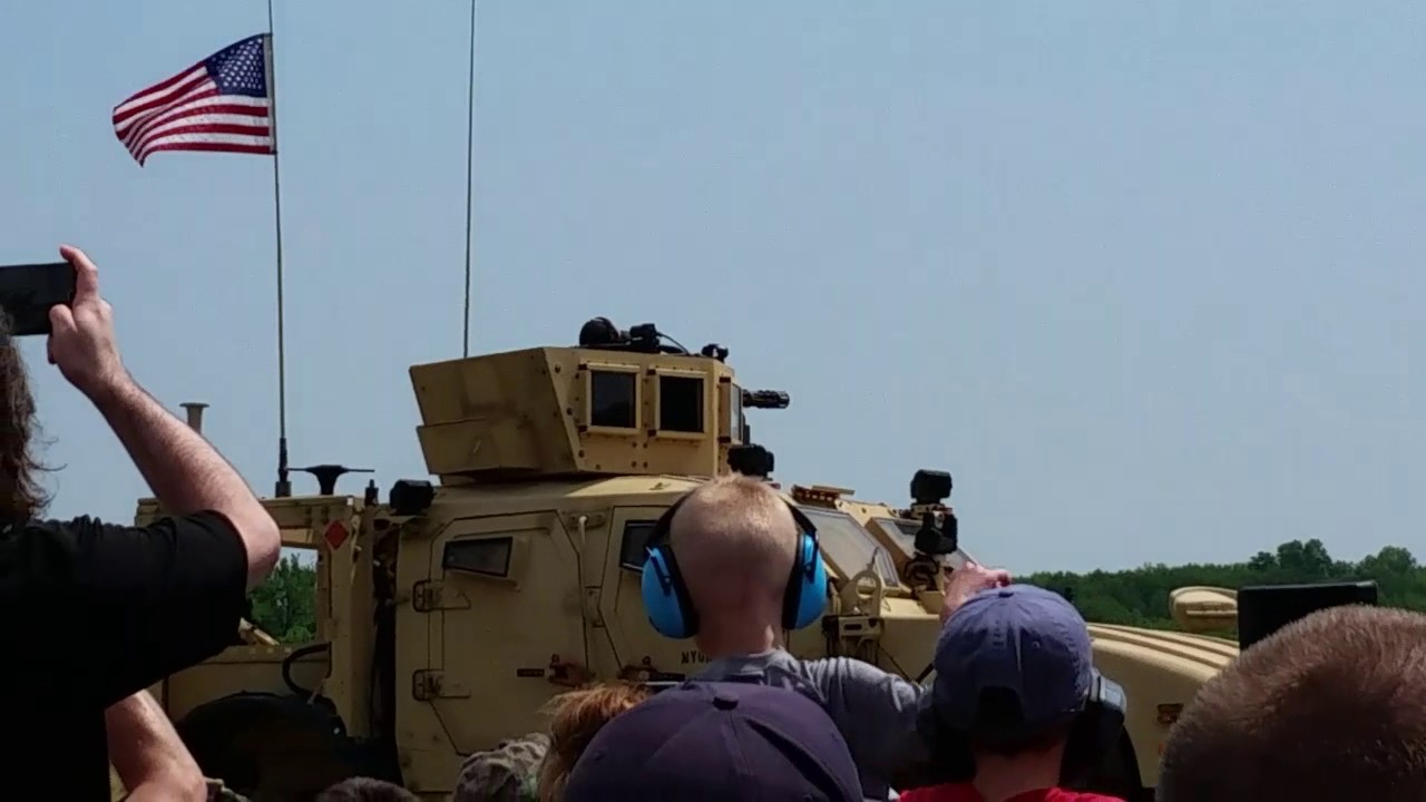 JLTV mounted M134 minigun live fire demo
