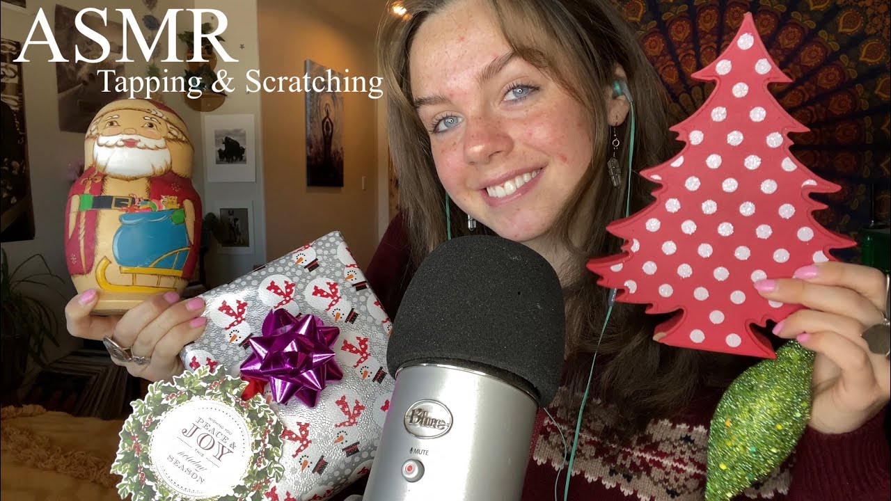 ASMR Tapping & Scratching on Christmas Items