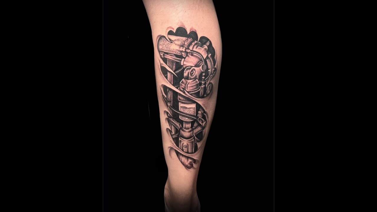 Tattoo Timelapse Mechanical Leg