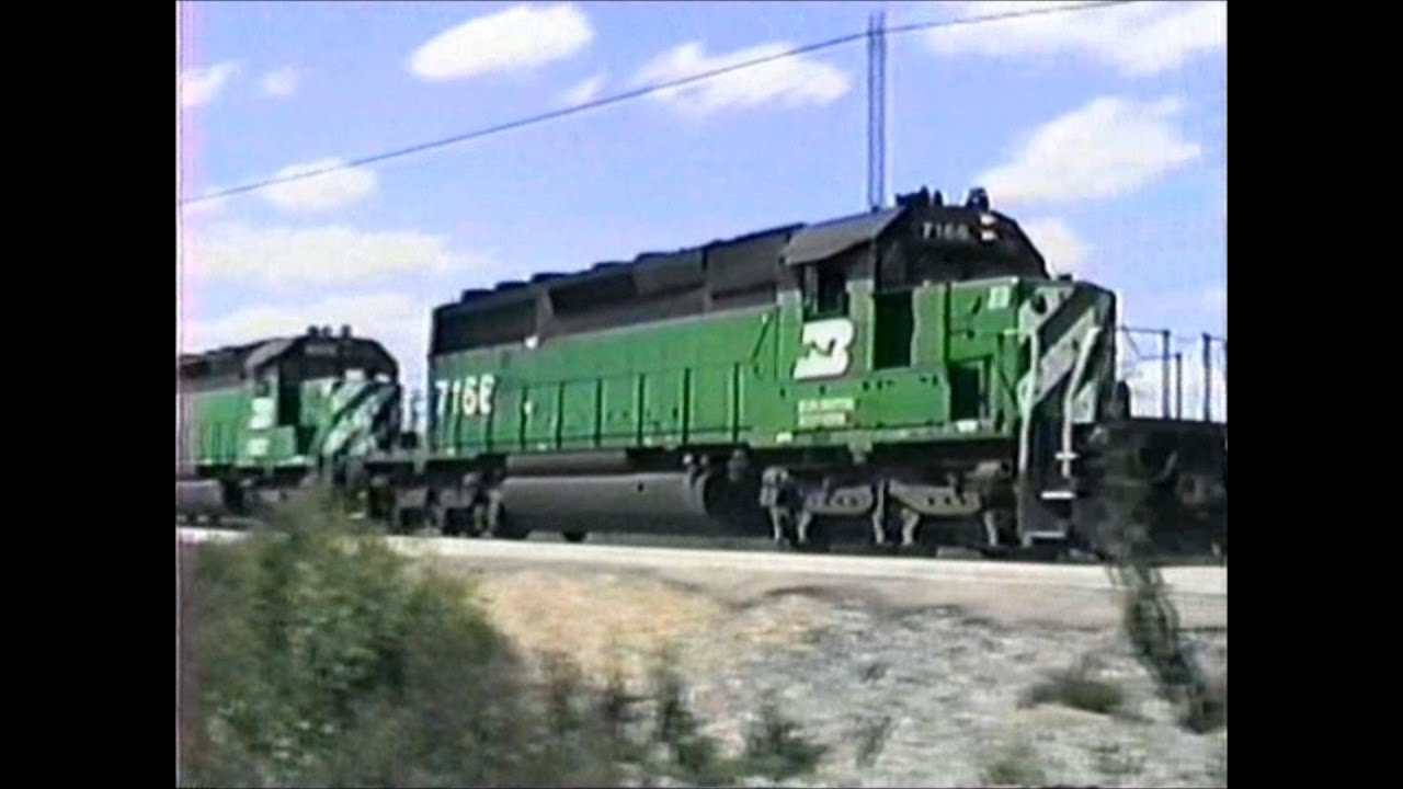 Burlington Northern 2 hours of camcorder footage from 1988-1994. Northern Illinois/Eastern Iowa.