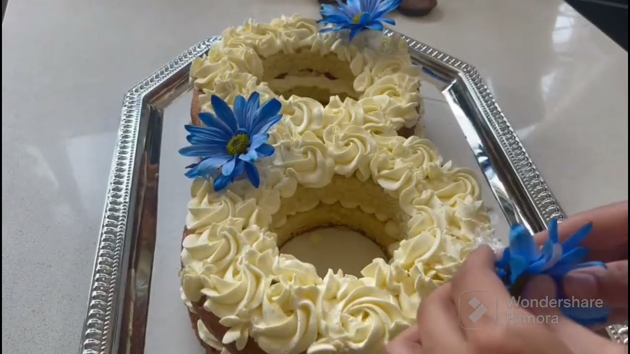 how to make number 8 cake كعكة رقم ثمانية   🍰🥧
