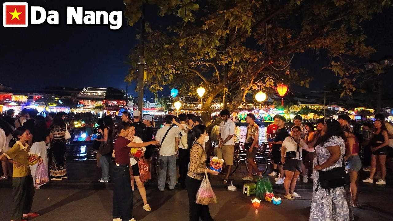 Da Nang Vietnam HOI AN Ancient Town at Night - Stunning Lantern Streets & Crazy Tourist Crowd